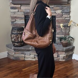 Michael Kors leather hobo bag